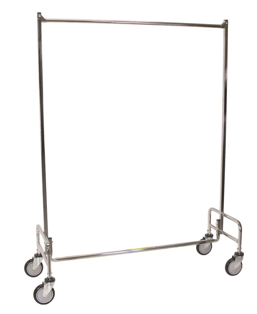 GuestSupply US | R&B Wire 60in Garment Rack, Single Pole, Chrome